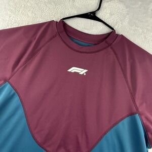 Formula 1 Shirt Mens Large F1 Racing Pacsun Burgundy Teal Colorblock Raglan